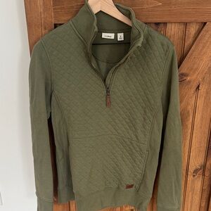 L.L. Bean Women’s Olive Green Quilted Sweater
